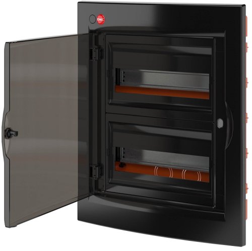 Бокс пластиковый DKC RAM base ЩРВ-П-24 (425х345х77мм) IP41 черный прозрачная дверца картинка 